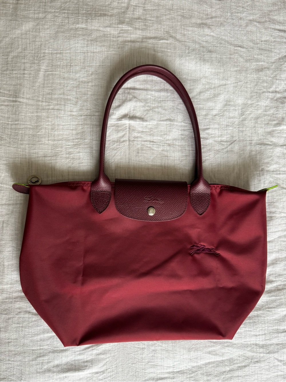 Le Pliage Green Medium Nylon Tote